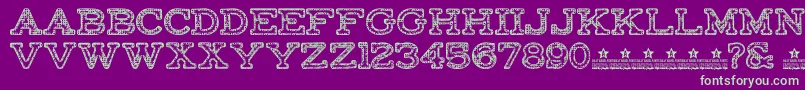 FactoryRegularPersonalUse Font – Green Fonts on Purple Background