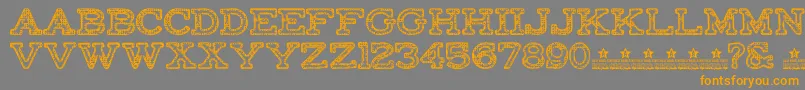 FactoryRegularPersonalUse Font – Orange Fonts on Gray Background