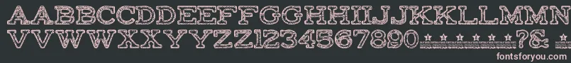 FactoryRegularPersonalUse Font – Pink Fonts on Black Background