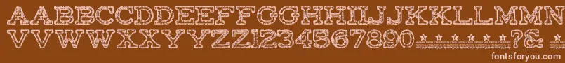 FactoryRegularPersonalUse Font – Pink Fonts on Brown Background