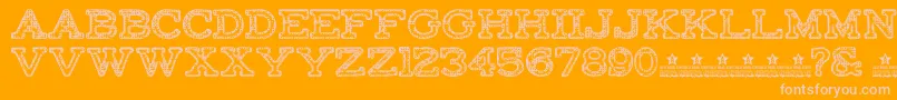 FactoryRegularPersonalUse Font – Pink Fonts on Orange Background