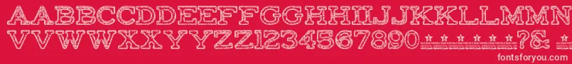 FactoryRegularPersonalUse Font – Pink Fonts on Red Background