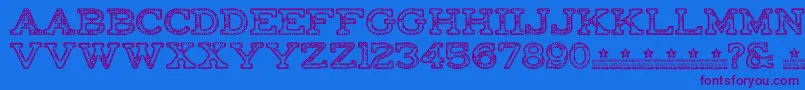 FactoryRegularPersonalUse Font – Purple Fonts on Blue Background