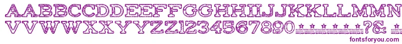 FactoryRegularPersonalUse Font – Purple Fonts on White Background