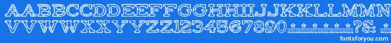 FactoryRegularPersonalUse Font – White Fonts on Blue Background