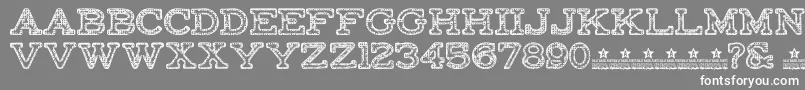 FactoryRegularPersonalUse Font – White Fonts on Gray Background