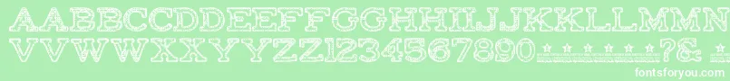 FactoryRegularPersonalUse Font – White Fonts on Green Background