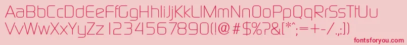 Fonte DigitalserialRegular – fontes vermelhas em um fundo rosa
