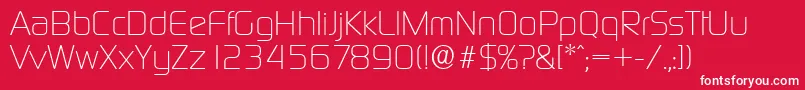 DigitalserialRegular Font – White Fonts on Red Background
