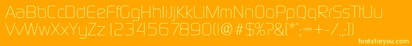 DigitalserialRegular Font – Yellow Fonts on Orange Background