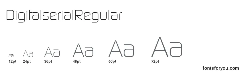 Размеры шрифта DigitalserialRegular