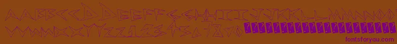 Rockless Font – Purple Fonts on Brown Background