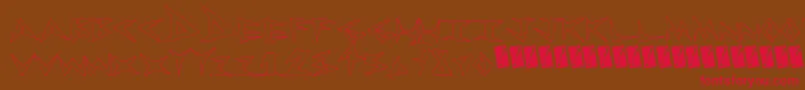Rockless Font – Red Fonts on Brown Background
