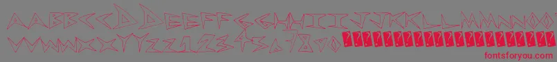 Rockless Font – Red Fonts on Gray Background