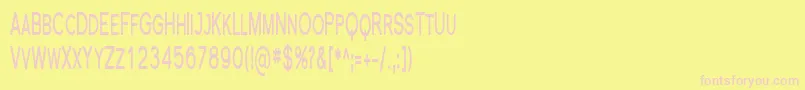 Czcionka Florsn22 – różowe czcionki na żółtym tle