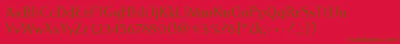 DyadisItcMedium Font – Brown Fonts on Red Background