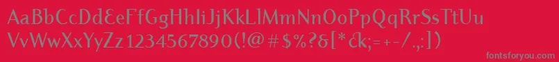 DyadisItcMedium Font – Gray Fonts on Red Background