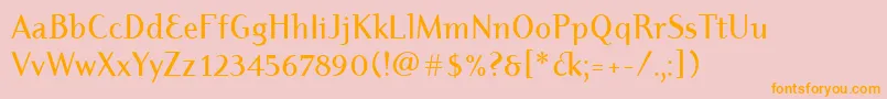 DyadisItcMedium Font – Orange Fonts on Pink Background