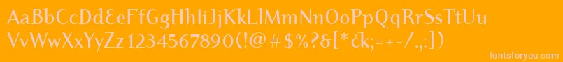 DyadisItcMedium Font – Pink Fonts on Orange Background