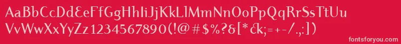 DyadisItcMedium Font – Pink Fonts on Red Background