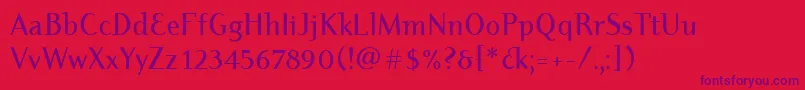 DyadisItcMedium Font – Purple Fonts on Red Background