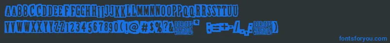 DubiousReputation Font – Blue Fonts on Black Background