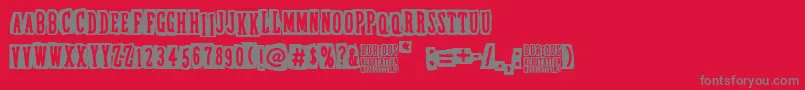 Police DubiousReputation – polices grises sur fond rouge