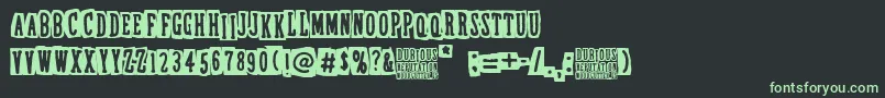 DubiousReputation Font – Green Fonts on Black Background