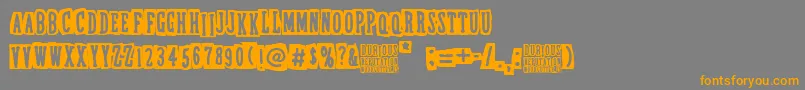 fuente DubiousReputation – Fuentes Naranjas Sobre Fondo Gris