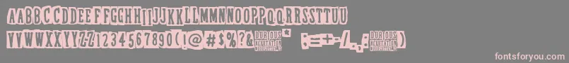 フォントDubiousReputation – 灰色の背景にピンクのフォント