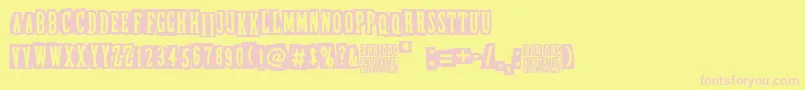 Шрифт DubiousReputation – розовые шрифты на жёлтом фоне