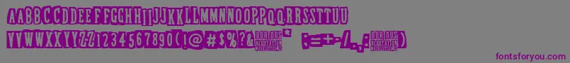 DubiousReputation Font – Purple Fonts on Gray Background