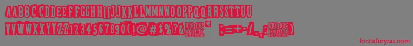 DubiousReputation Font – Red Fonts on Gray Background