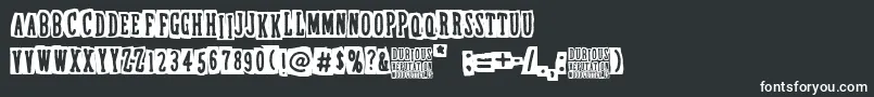 DubiousReputation Font – White Fonts on Black Background