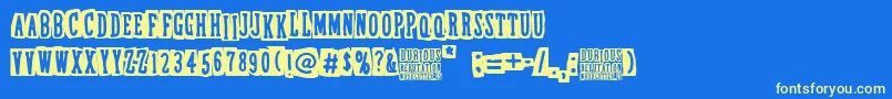 Шрифт DubiousReputation – жёлтые шрифты на синем фоне