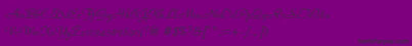 Fonte ParkAvenueLt – fontes pretas em um fundo violeta