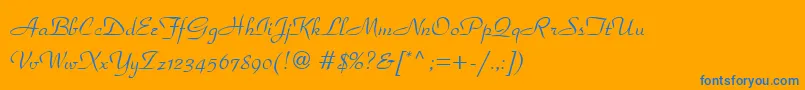 ParkAvenueLtフォントについての詳細 フォントParkAvenueLt – オレンジの背景に青い文字