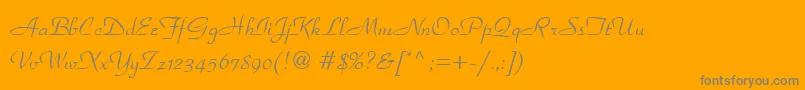 ParkAvenueLt Font – Gray Fonts on Orange Background