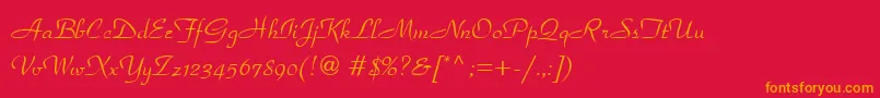 ParkAvenueLt Font – Orange Fonts on Red Background