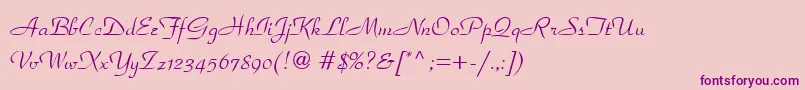 ParkAvenueLt Font – Purple Fonts on Pink Background