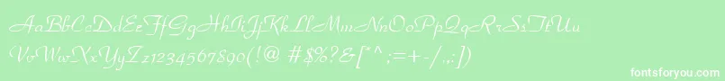 ParkAvenueLt Font – White Fonts on Green Background