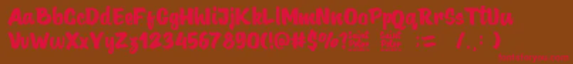 SaintPeter Font – Red Fonts on Brown Background