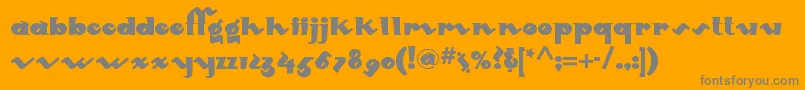 Mondoredondonf-Schriftart – Graue Schriften auf orangefarbenem Hintergrund