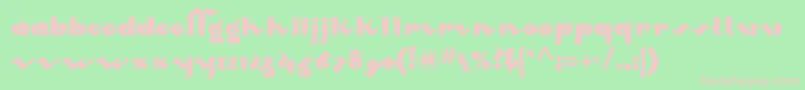 Mondoredondonf Font – Pink Fonts on Green Background