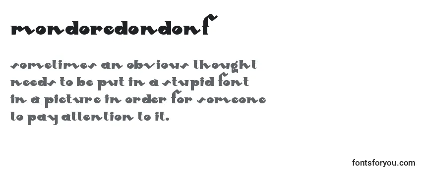 Обзор шрифта Mondoredondonf