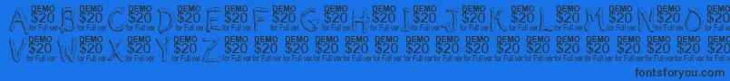 Smeltdemo Font – Black Fonts on Blue Background