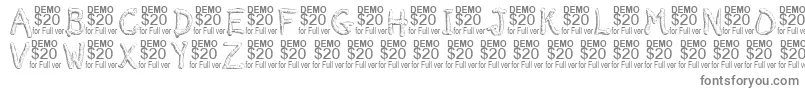 フォントSmeltdemo – 白い背景に灰色の文字