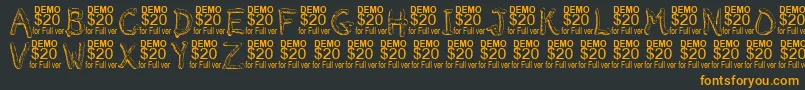 Fonte Smeltdemo – fontes laranjas em um fundo preto