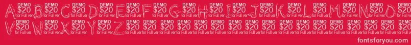 Шрифт Smeltdemo – розовые шрифты на красном фоне