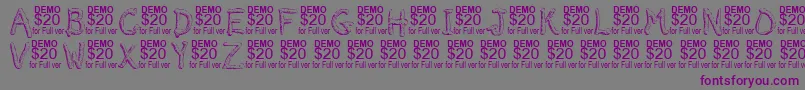 Smeltdemo Font – Purple Fonts on Gray Background